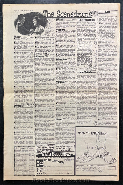 AUCTION - Berkeley Barb - Vol.4 #24 1967 - Underground Newspaper - Excellent