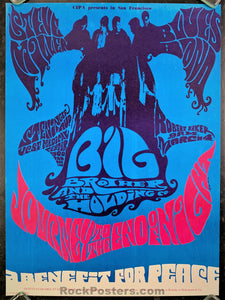 AUCTION - Janis Joplin Big Brother - 1967 Poster - UCSF - Near Mint