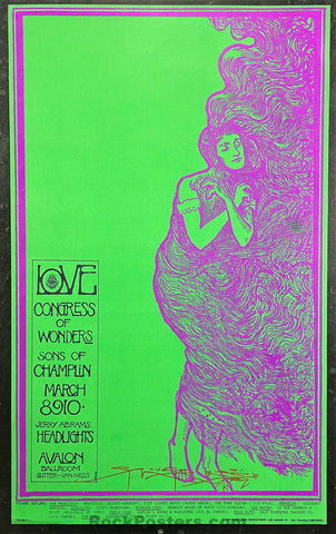 AUCTION - FD-109 - Love -  1968 Poster - Mouse Signed - Avalon Ballroom - Near Mint