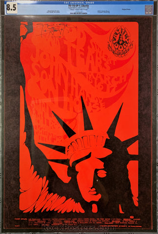 AUCTION - FD-110 - Blood, Sweat, and Tears - 1968 Poster - Mouse Signed - Avalon Ballroom - CGC Graded 8.5