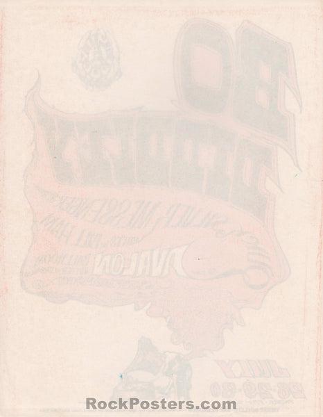 AUCTION - FD-18 - Bo Diddley Quicksilver - Variant 1966 Handbill - Avalon Ballroom - Near Mint Minus 
