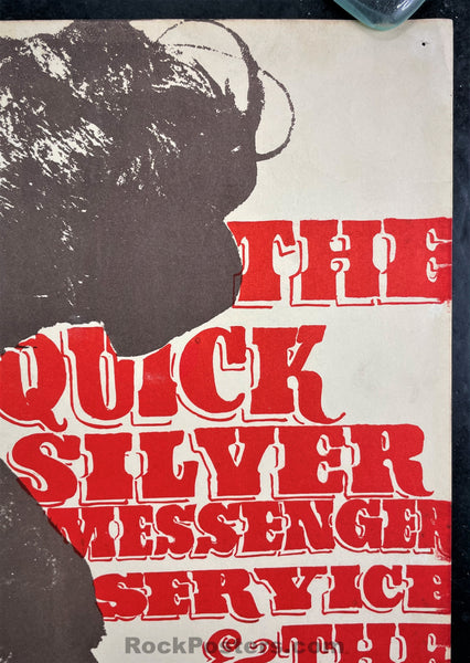 AUCTION - FD-25 - Quicksilver Messenger - 1966 Poster - Mouse Signed - Avalon Ballroom - Very Good