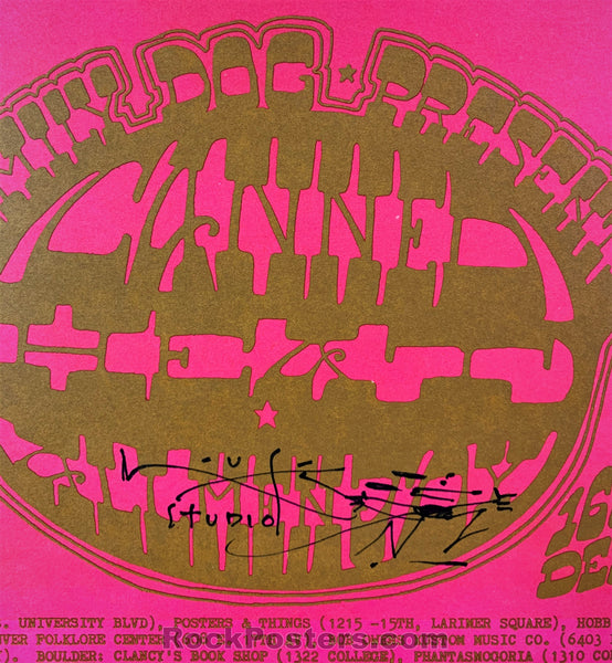 AUCTION - FDD-7 - Canned Heat Moonchild - Original Mouse Signed Poster - Avalon Ballroom - Excellent Poster 