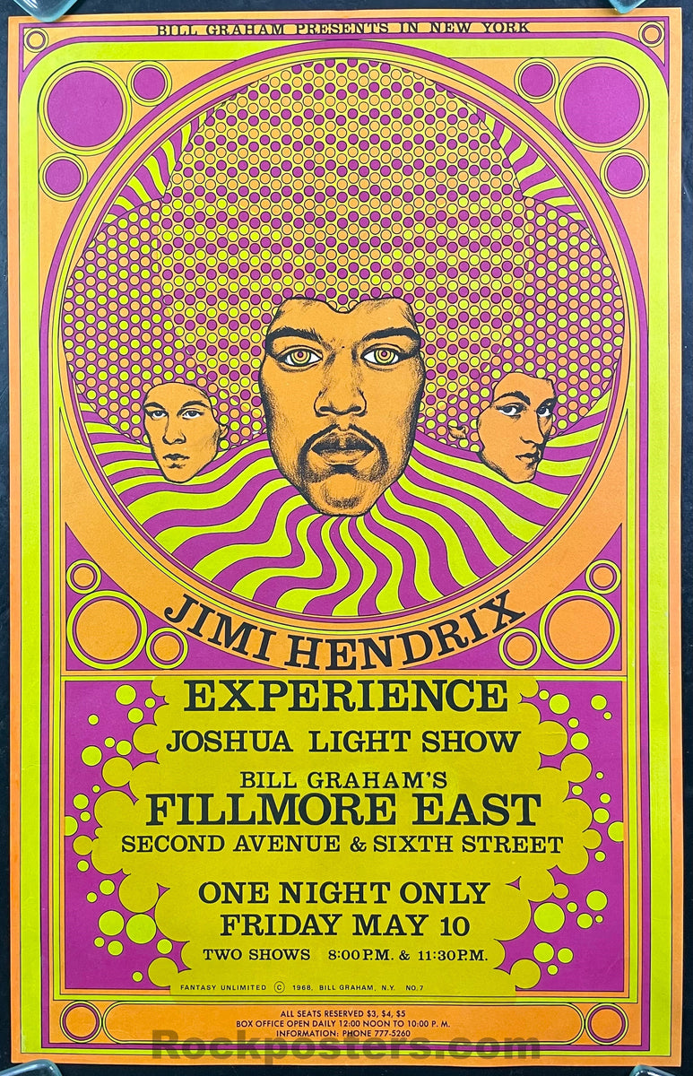 AUCTION - AOR 2.90 - Jimi Hendrix Experience - 1968 Poster
