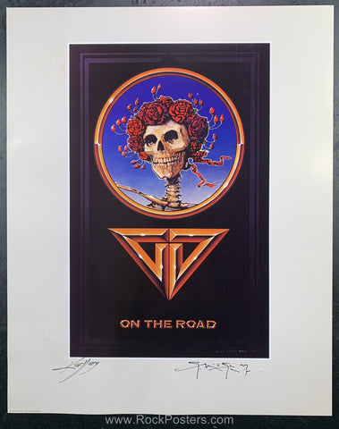 AUCTION - Grateful Dead - On The Road -  Mouse Kelley Double Signed Poster - Near Mint