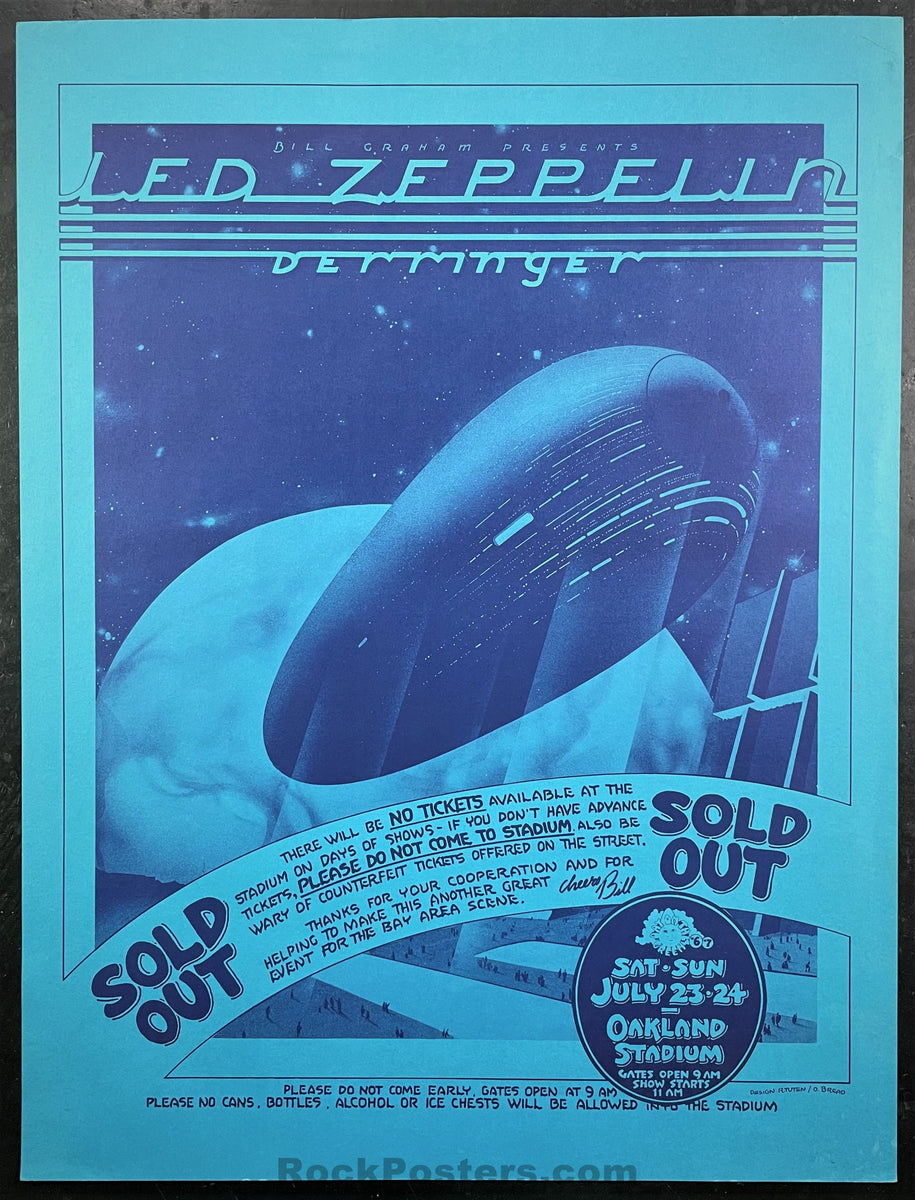 AUCTION - Led Zeppelin - 1977 Poster - Randy Tuten - Oakland