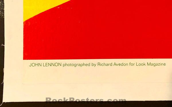 AUCTION - The Beatles - John Lennon - 1967 Look Magazine - Linen Backed Poster - Richard Avedon - Near Mint