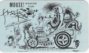 AUCTION - Monster Club - Stanley Mouse Signed - 1962 Membership Card - Detroit - Near Mint