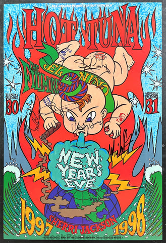 AUCTION - NF-311 - Hot Tuna - Band Signed - 1997 Poster - The Fillmore - Near Mint Minus