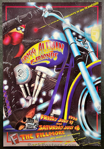 NF-334 - Greg Allman - Randy Tuten - 1998 Poster - The Fillmore -  Near Mint Minus