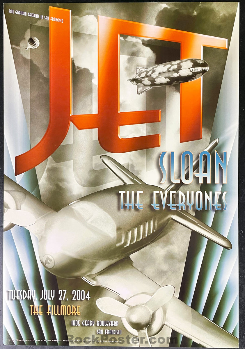 NF-625 - Jet - 2004 Poster - The Fillmore - Near Mint Minus – SF
