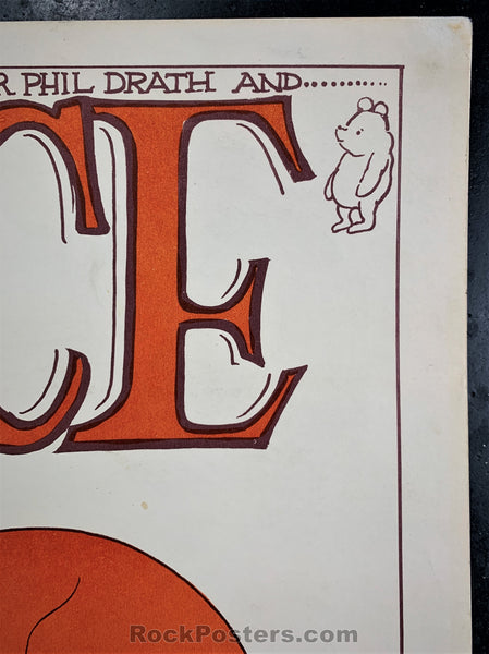 AUCTION - AOR 2.325 - Grateful Dead Quicksilver "Peace Pooh" - Mouse Signed - 1966 Poster - Mt. Tamalpais - Near Mint Minus