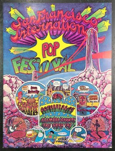 AUCTION - S.F. International Pop Festival - 1968 Poster - Near Mint Minus