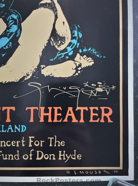 AUCTION - Tom Waits - Stanley Mouse SIGNED - 1996 Benefit Poster - Near Mint Minus