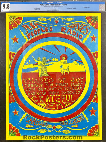 AOR 2.171 - Grateful Dead - Miranda Bergman - 1970 Poster - Carousel Ballroom - CGC Graded 9.8