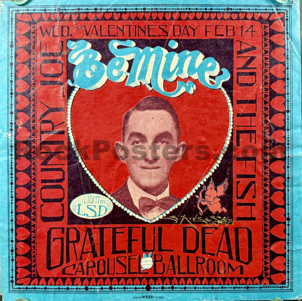 AUCTION - AOR 2.174 - Grateful Dead - Mouse Signed - 1968 Poster - Carousel Ballroom - Very Good