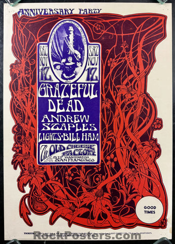 AUCTION - AOR 2.185 - Grateful Dead - Mouse & Kelley - 1966 Poster - Cheese Factory - Excellent