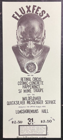 AUCTION -  AOR 2.198 - Fluxfest - SF Mime Troupe - 1967 Poster - Longshoreman's Hall -  Near Mint