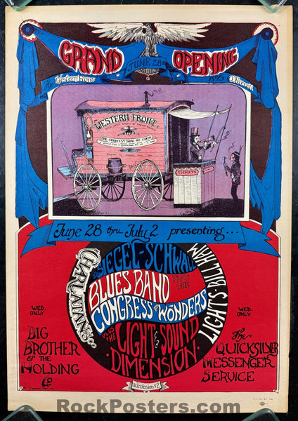 AUCTION - AOR 2.202 - Big Brother Janis Joplin - Greg Irons - 1967 Poster - Western Front - Excellent