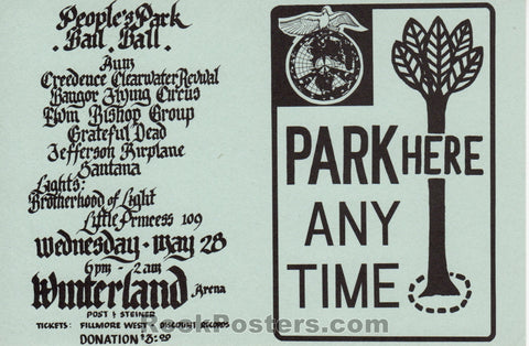 AUCTION - AOR 2.204 - Grateful Dead - 1969 Handbill - Winterland -  Near Mint Minus