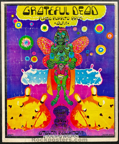 AOR 2.25 - Grateful Dead - Flying Burrito Brothers - Jaxon - 1969 Poster - Avalon Ballroom - Good