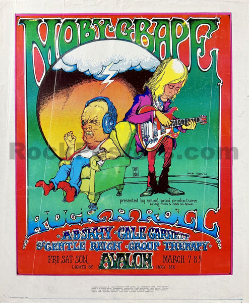 AUCTION - AOR 2.29 - Moby Grape - Greg Irons - 1969 Poster - Avalon Ballroom - Very Good