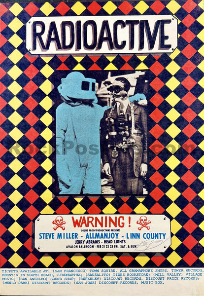 AUCTION - AOR 2.30 - Steve Miller - Alton Kelley Signed - 1968 Poster - Avalon Ballroom - Near Mint Minus