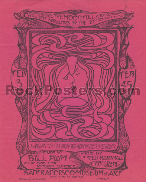 AUCTION - AOR 2.361 - S.F. Museum of Art - Mouse & Kelley - 1966 Handbill - Excellent