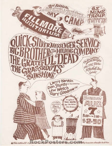 AOR 2.68 - Grateful Dead - 1966 Handbill - Fillmore Auditorium - Near Mint Minus