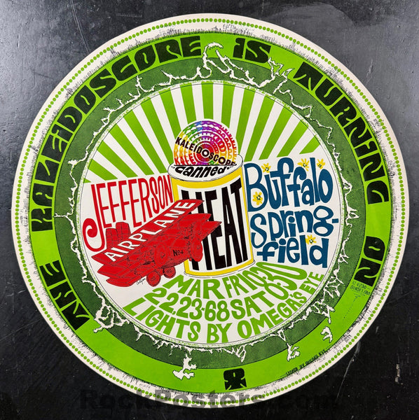 AUCTION - AOR 3.79 - Jefferson Airplane - Buffalo Springfield - 1968 Poster - Kaleidoscope - Very Good