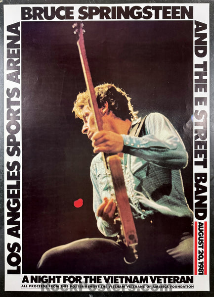 AUCTION - AOR 4.126 - Bruce Springsteen - Night for Vietnam Veterans - Los Angeles - 1981 Poster - Excellent