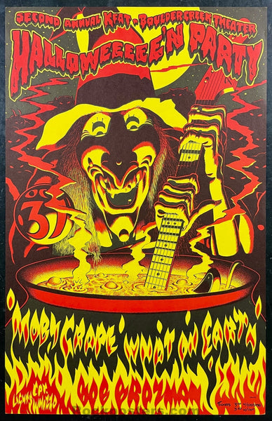 AUCTION -  AOR 4.103 - Moby Grape - KFAT Halloween Party - Jim Phillips - 1977 Poster - Boulder Creek Theater - Near Mint