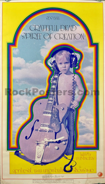 AUCTION - AOR 4.156 - Grateful Dead - 1969 Poster - Salt Lake City, UT - Very Good