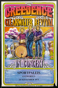 AUCTION - AOR 4.204 - Creedence Clearwater - 1971 Poster - Belgium - Near Mint Minus