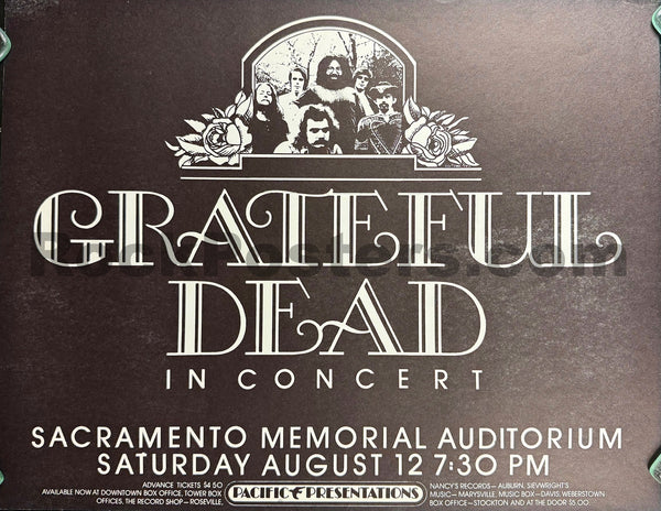 AUCTION - AOR 4.141 - Grateful Dead - 1972 Poster - Sacramento - Near Mint Minus - SF Rock Posters & Collectibles