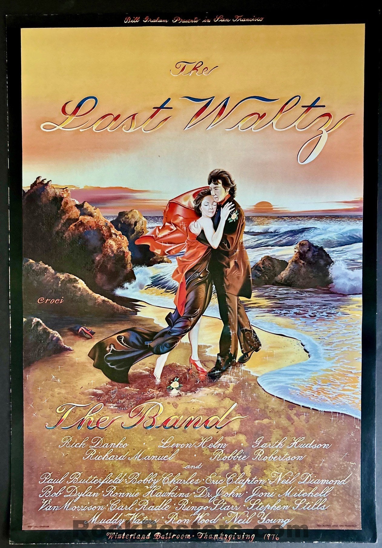 AUCTION - AOR 4.46 - The Band - The Last Waltz - 1976 Poster - Winterland - Excellent
