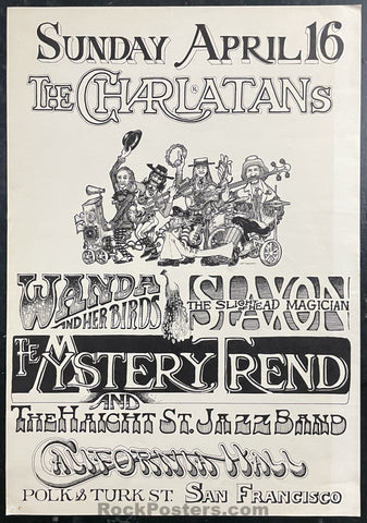 AUCTION - AOR 2.131 - Charlatans Mystery Trend - 1967 Poster - California Hall - Excellent
