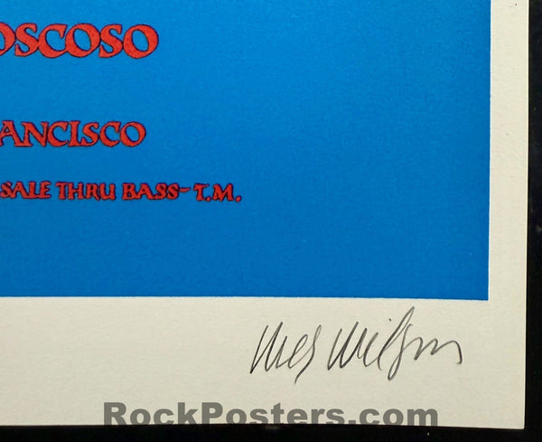 AUCTION -  Artist Rights Today -  Jerry Garcia - Wilson,  Mouse, Kelley, Moscoso SIGNED - 1989 Poster - Near Mint