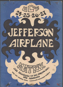 AUCTION - AOR 2.112 - Jefferson Airplane - Tom Weller - 1966 Handbill - The Matrix - Rough