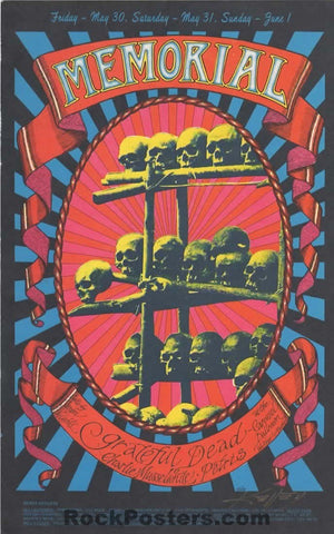 AUCTION - AOR 2.160 - Grateful Dead - Alton Kelley Signed - 1968 Handbill - Carousel Ballroom - Near Mint Minus
