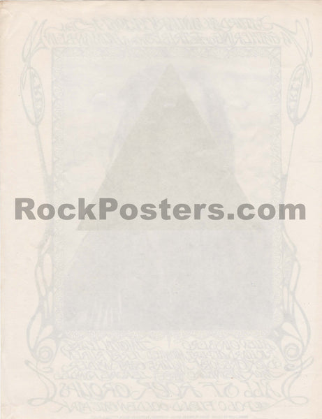 AUCTION - AOR 2.217 - Grateful Dead Tim Leary - Human Be-In - Stanley Mouse - 1967 Handbill - Golden Gate Park - Excellent