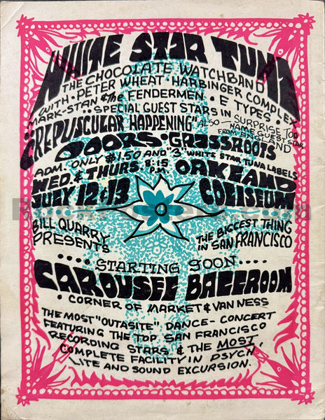 AUCTION - AOR 2.296 - Grateful Dead Young Rascals - 1967 Program - Oakland Auditorium - Very Good