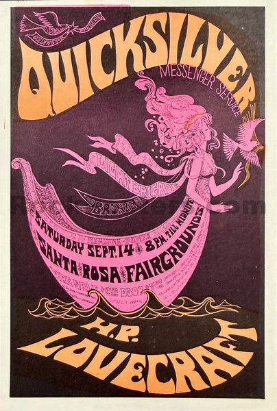 AUCTION - AOR 2.331 - Quicksilver Messenger - 1968 Handbill - Santa Rosa - Mint