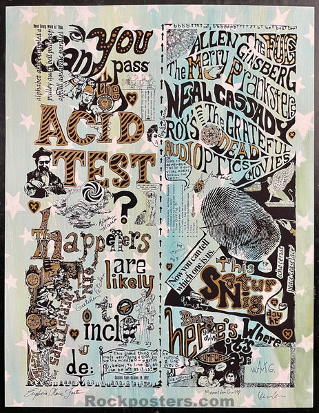 AUCTION - AOR 2.4 - Acid Test - Merry Pranksters - Signed & Numbered - Silkscreen Poster - Near Mint