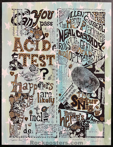 AUCTION - AOR 2.4 - Acid Test - Merry Pranksters - Signed & Numbered - Silkscreen Poster - Near Mint