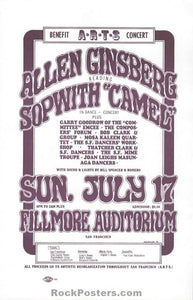 AOR 2.75 - Allen Ginsberg - 1966 Handbill - ARTS Benefit - Fillmore Auditorium - Near Mint