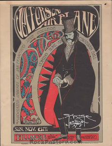 AOR 2.81 - Edwardian Ball - Jefferson Airplane - Stanley Mouse Signed - 1966 Handbill - San Francisco State - Very Good