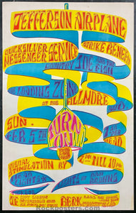 AOR 2.87 - Jefferson Airplane - Gut - 1967  Poster - Fillmore Auditorium - Excellent