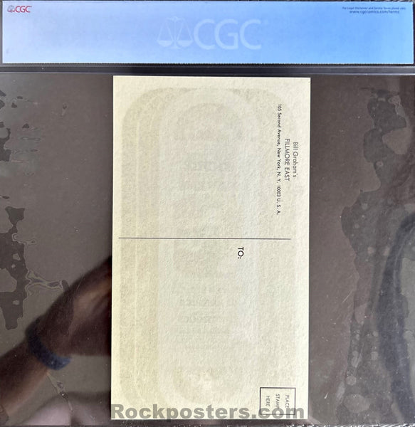 AUCTION - AOR 2.96 - Jefferson Airplane - 1968 Postcard - Fillmore East - CGC Graded 9.8 - SF Rock Posters & Collectibles