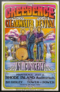 AUCTION - AOR 4.204 Alt. - Creedence Clearwater - 1971 Poster - Rhode Island - Near Mint Minus